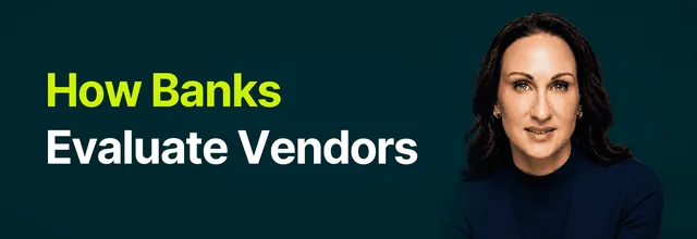 Stacy Bishop beside the headline “How Banks Evaluate Vendors”