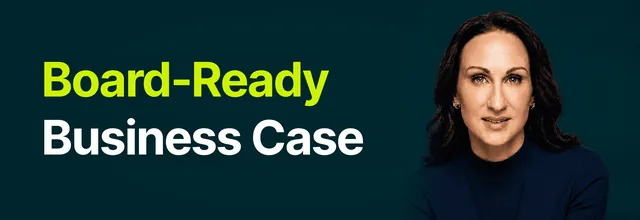 Stacy Bishop beside the headline “Board-Ready Business Case”