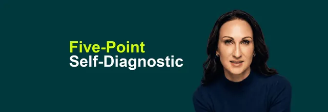 Stacy Bishop beside the headline “Five-Point Self-Diagnostic”