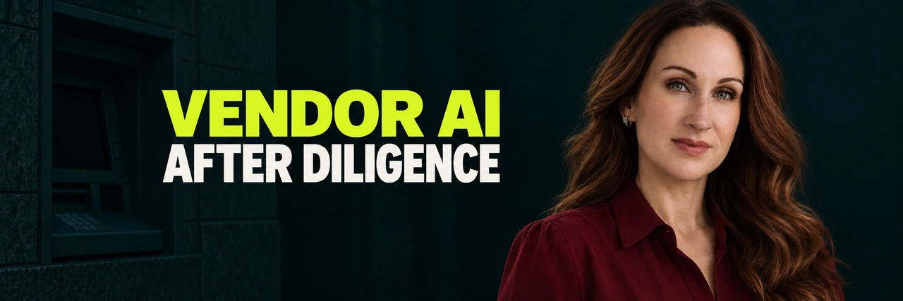 Stacy Bishop beside the headline “VENDOR AI AFTER DILIGENCE”