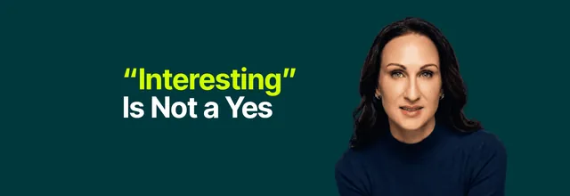 Stacy Bishop beside the headline ““Interesting” Is Not a Yes”